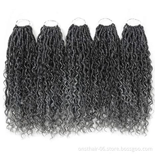 River Goddess Crochet Locs Braids Hair Soft Faux Locs Ombre Crochet 18Inch Hair Extensions Boho Hippie Locs Synthetic Extensions
